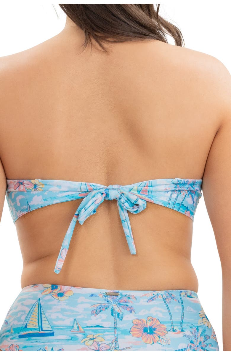 Kenny Flowers The BVIs - Ruffle Bandeau Bikini Top with Removable Straps, Alternate, color, Light Blue