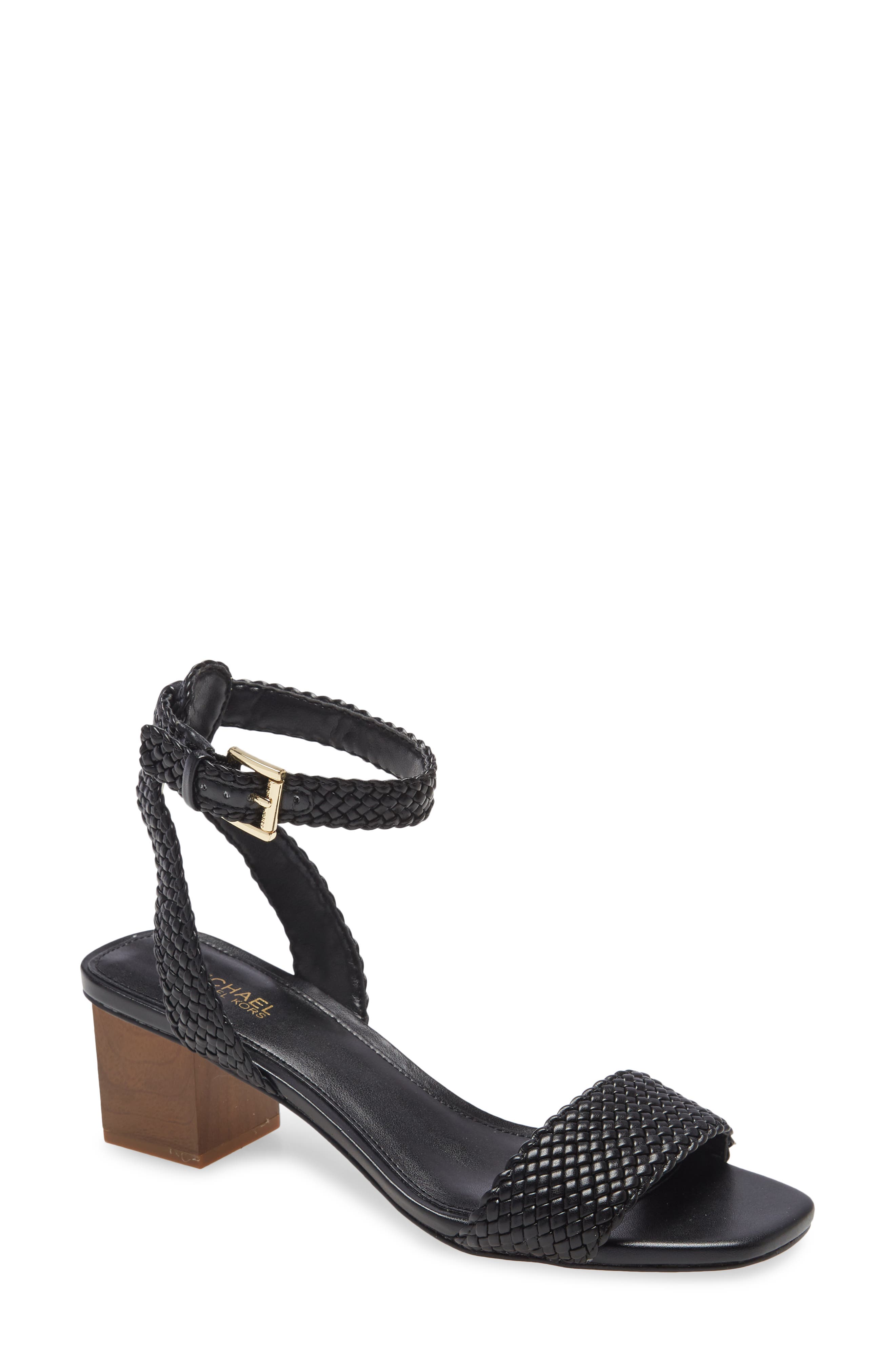 Petra Block Heel Sandal, Main, color, BLACK LEATHER