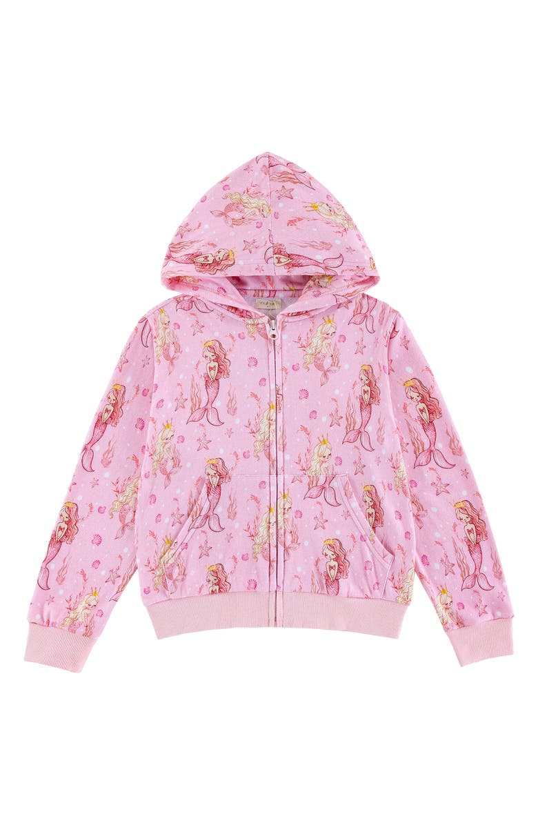 CALONIE Kids' Soft Fleece Zip Hoodie, Main, color, Pink