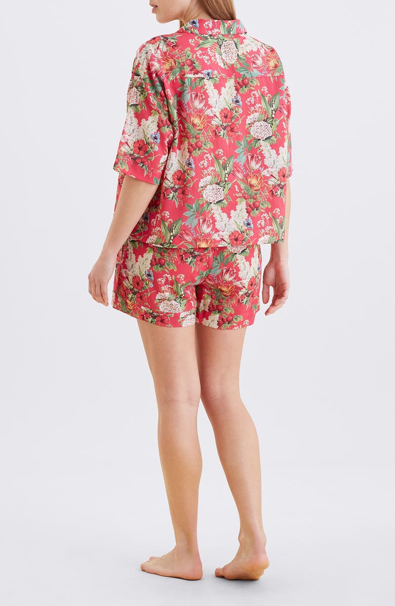 Papinelle Clara Cotton Voile Short Pajamas, Alternate, color, Geranium