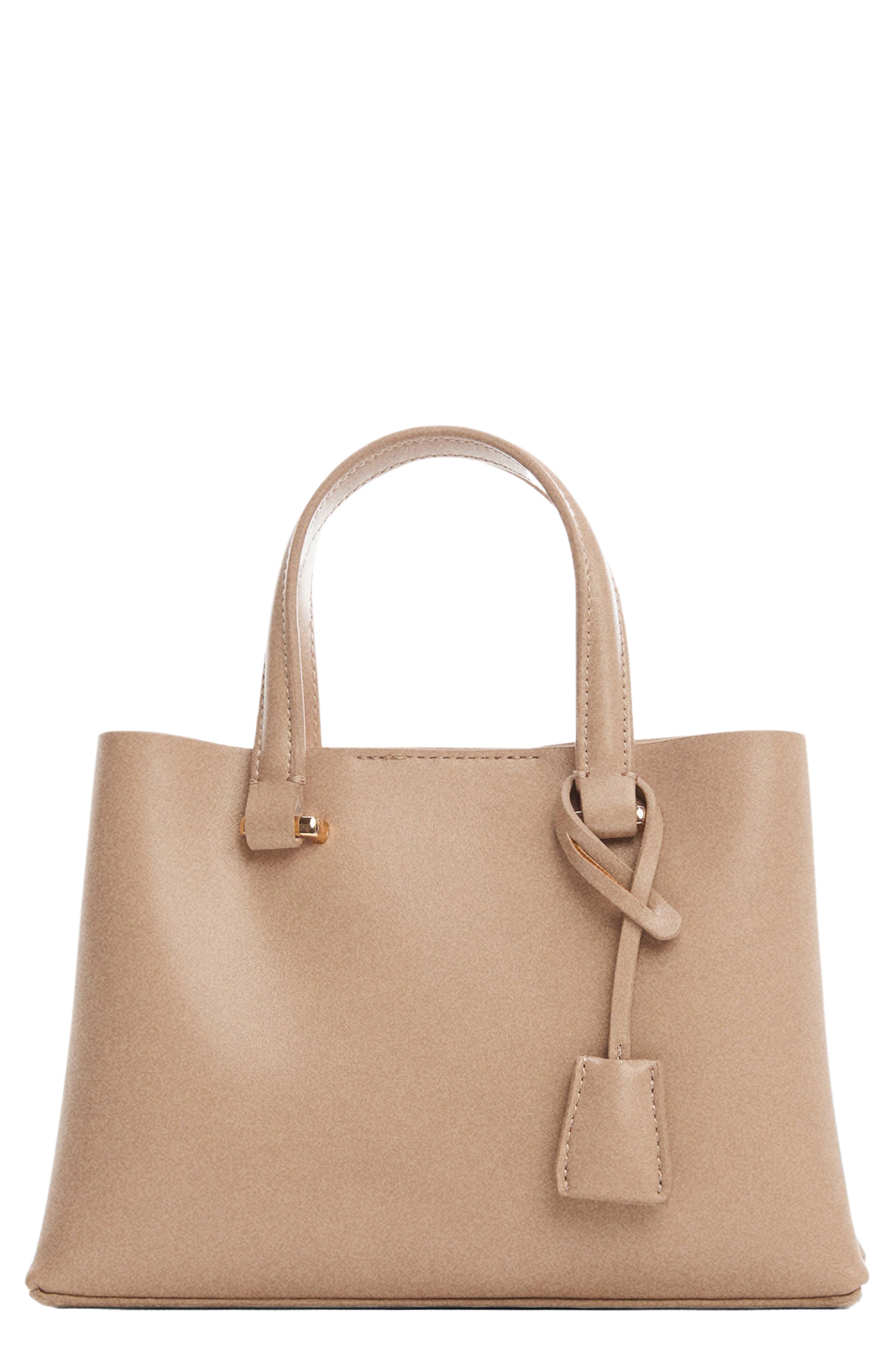 Faux Leather Crossbody Bag, Main, color, OFF WHITE