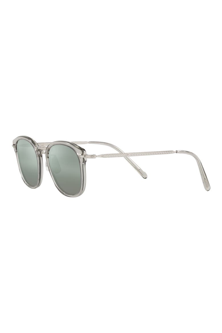 49mm Small Round Sunglasses, Alternate, color, BLACK DIAMOND / STEAL GRADIENT