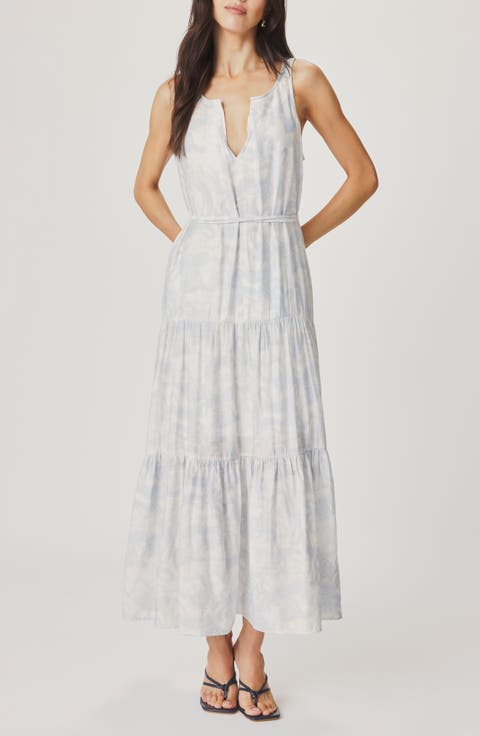 Iris Paisley Print Tiered Maxi Dress