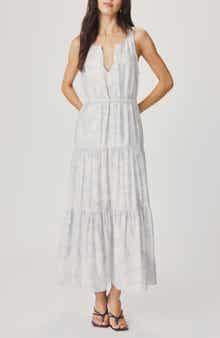 Iris Paisley Print Tiered Maxi Dress
