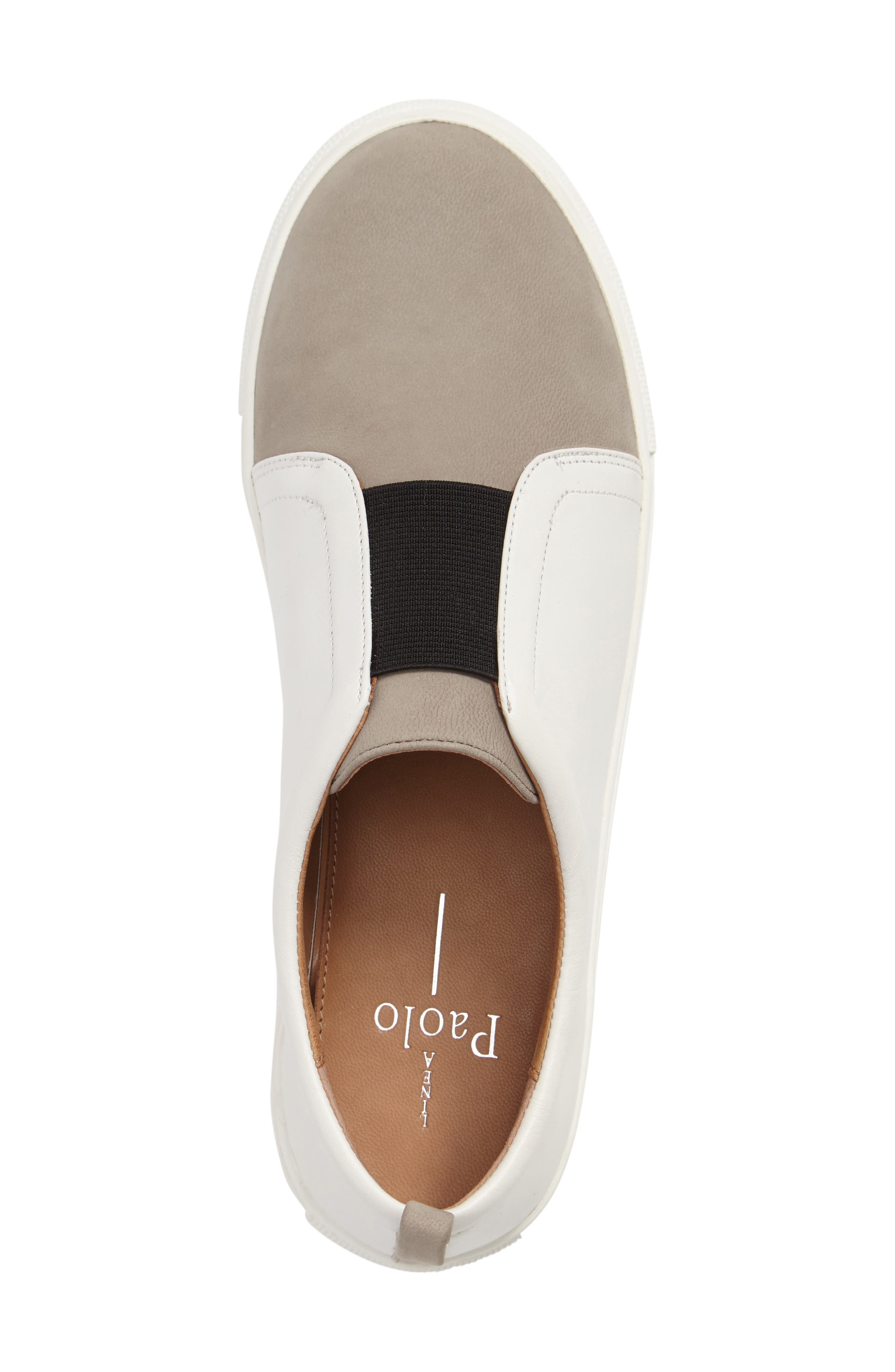 Kyle Slip-On Sneaker, Alternate, color, WHITE/ TAUPE LEATHER