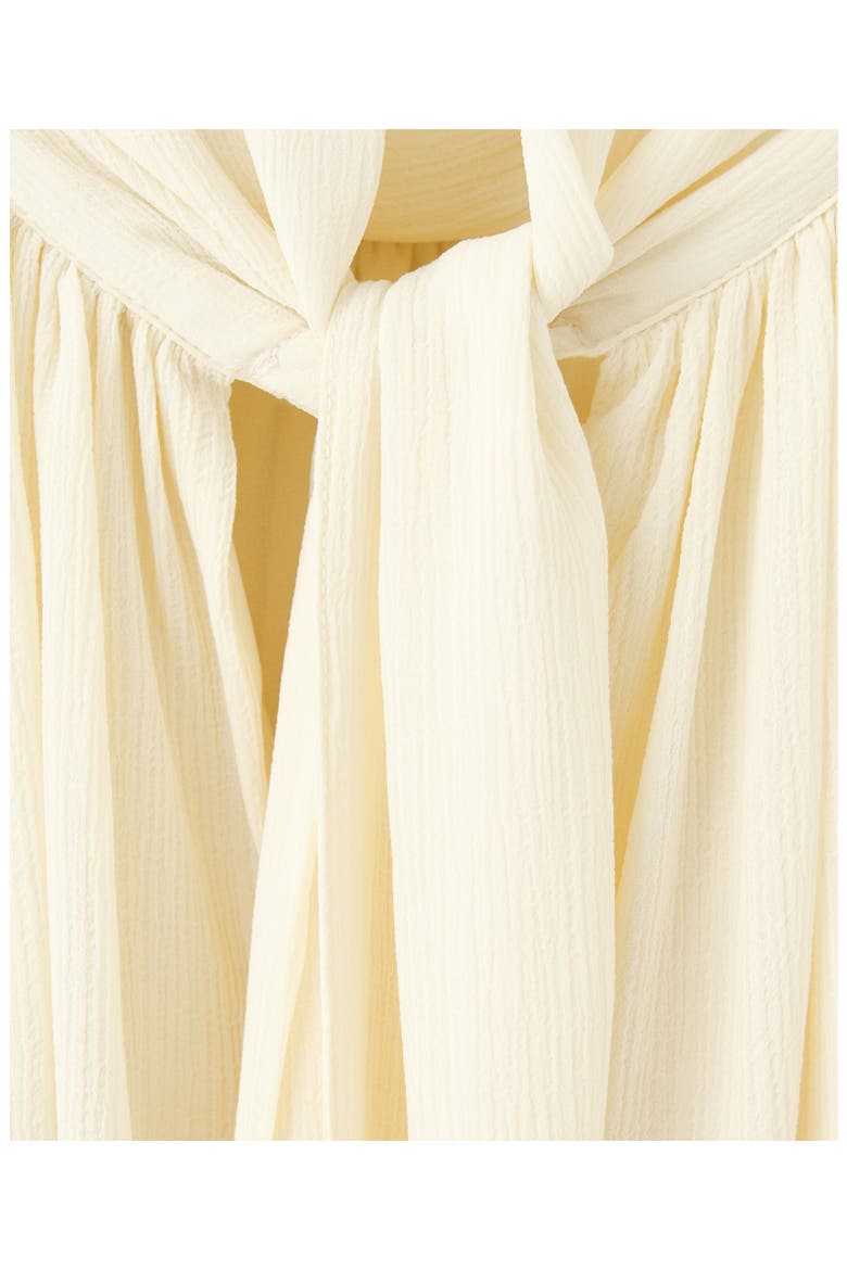 Tie Neck Texture Top, Alternate, color, OFF WHITE