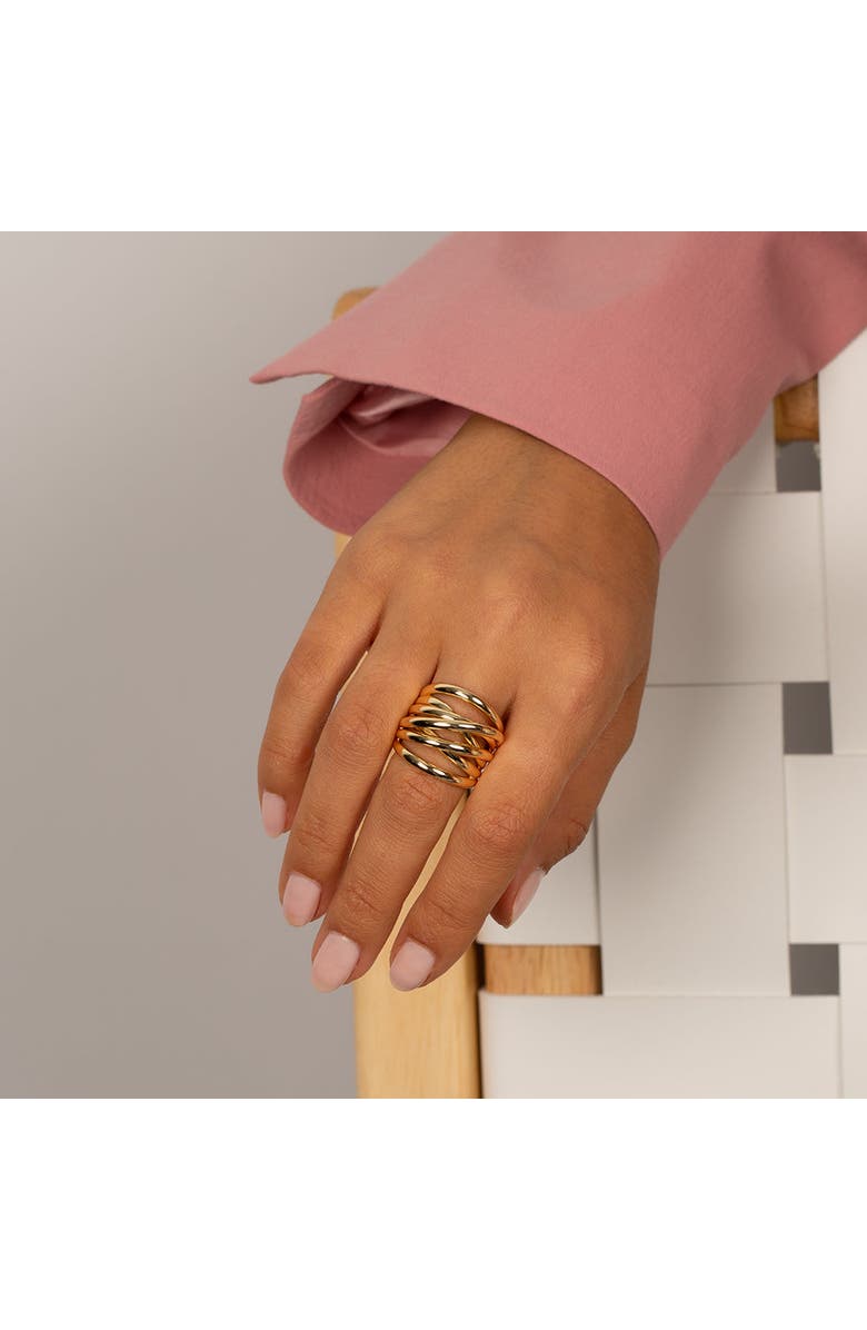 BY ADINA EDEN Solid Multi Strand Chunky Ring, Alternate, color, Gold