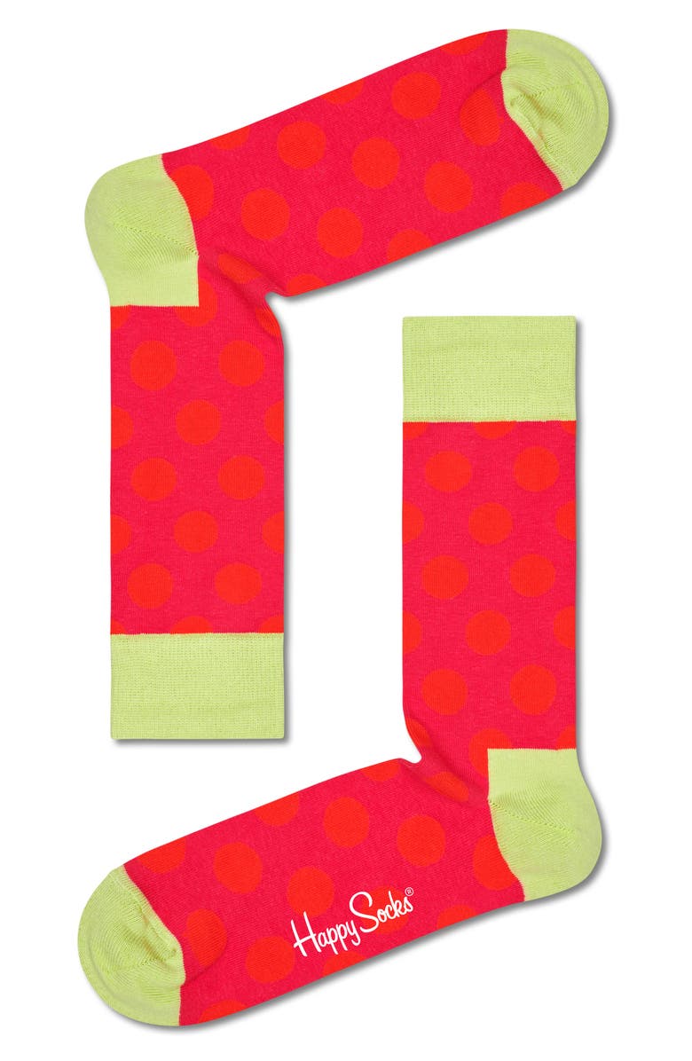 Happy Socks Flower Assorted 3-Pack Crew Socks Gift Set, Alternate, color, 