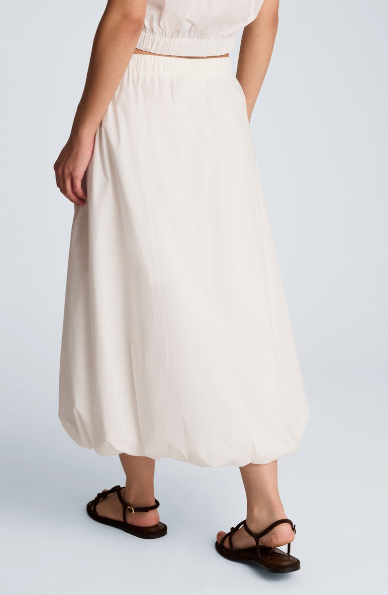 Kenneth Cole Bubble Cotton Blend Maxi Skirt, Alternate, color, Pure White