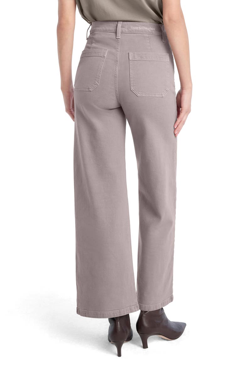 Favorite Daughter The Mischa Super High Waist Wide Leg Jeans, Alternate, color, Soft Taupe