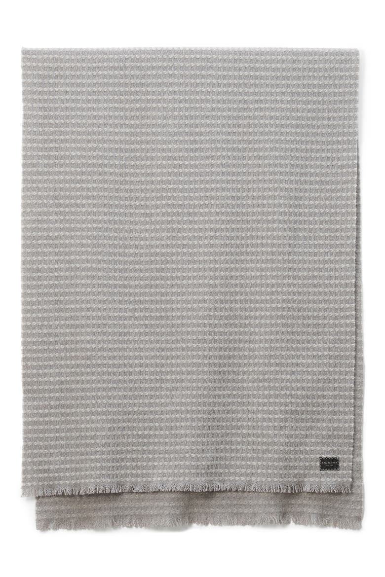Joni Recycled Wool Blend Waffle Scarf, Main, color, GREY