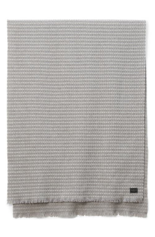 Rag & Bone Joni Recycled Wool Blend Waffle Scarf In Gray