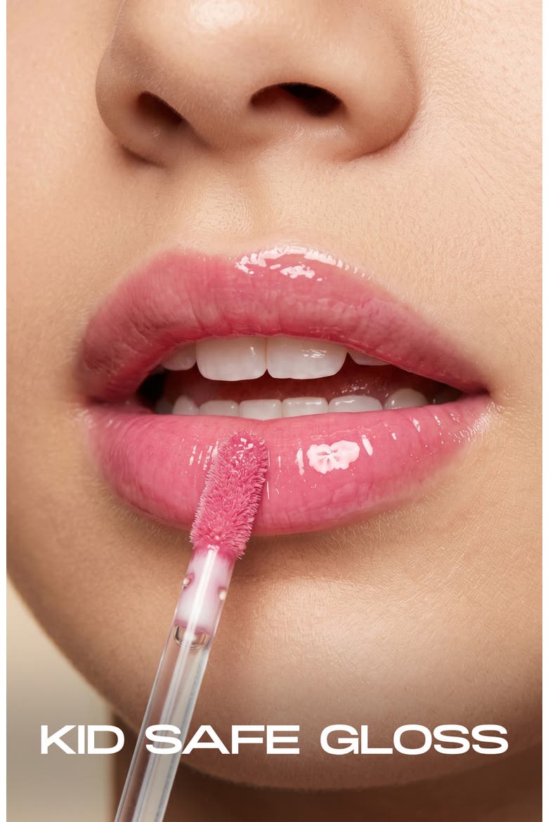 Lip Gloss with Lock Charm, Alternate, color, PINK
