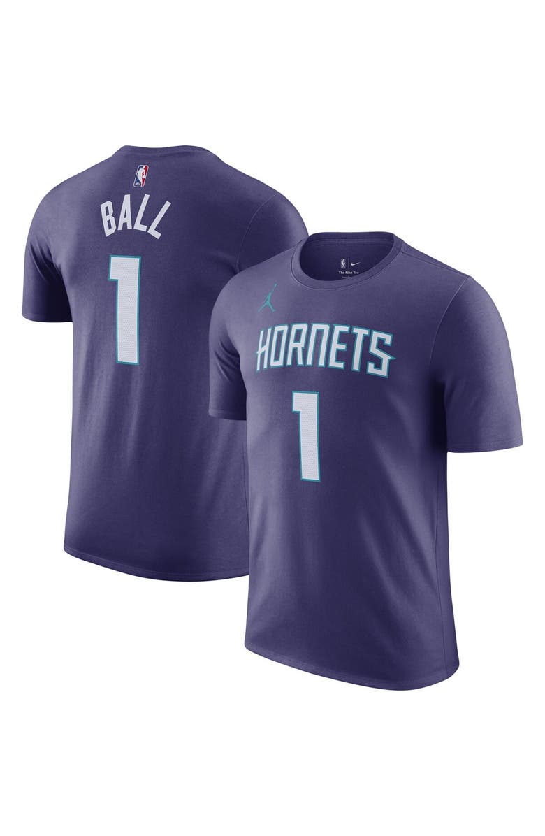 Jordan Brand Men's Jordan Brand LaMelo Ball Purple Charlotte Hornets 2022/23 Statement Edition Name & Number T-Shirt, Main, color, Purple