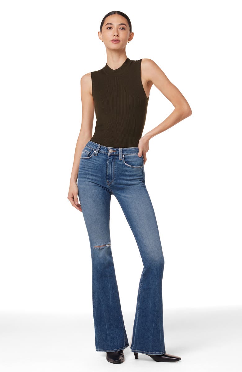 Hudson Jeans Holly Distressed High Waist Flare Jeans, Alternate, color,