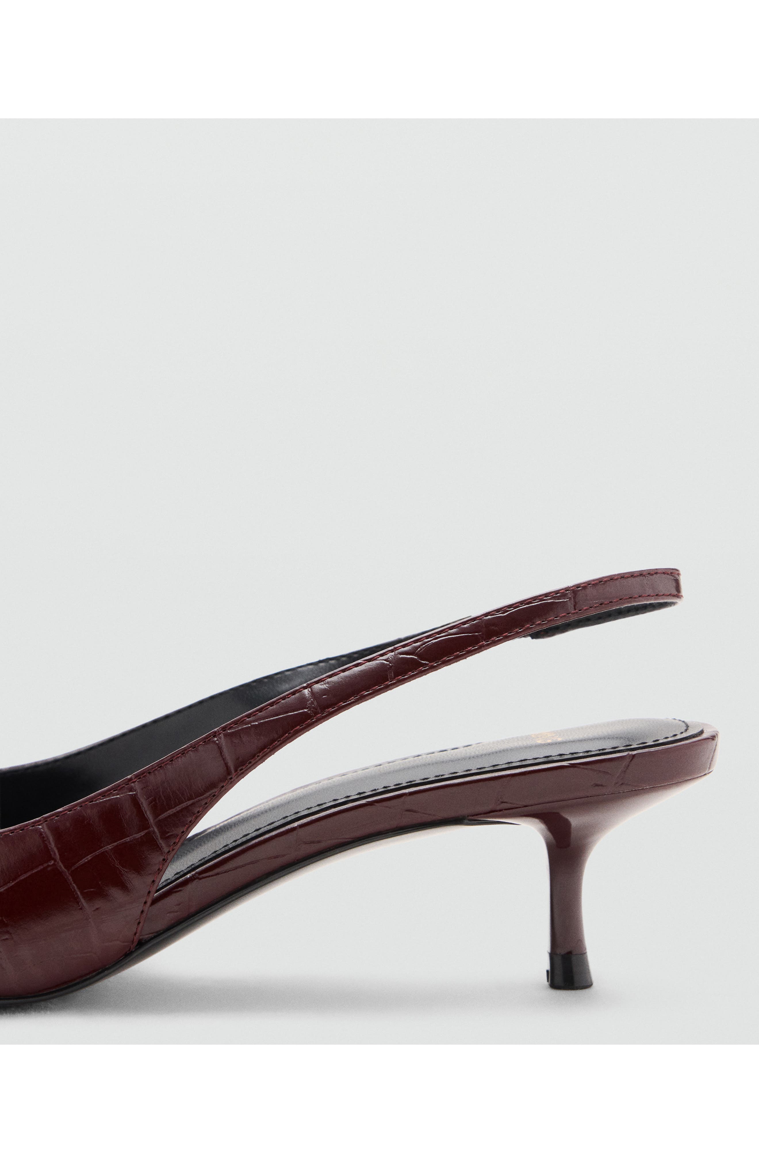 Slingback Pointed Toe Kitten Heel Pump, Alternate, color, BURGUNDY