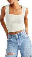 Free People Love Letter Floral Knit Camisole