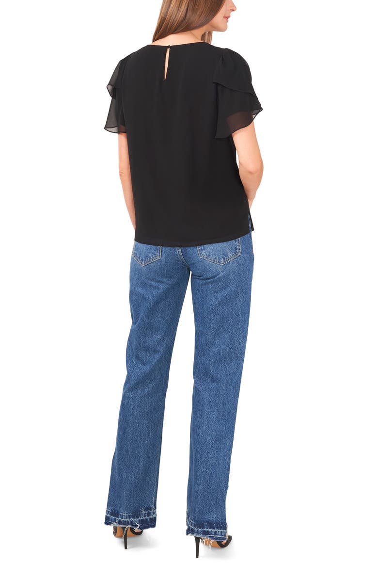 Vince Camuto Tulip Sleeve Chiffon Top, Alternate, color, 