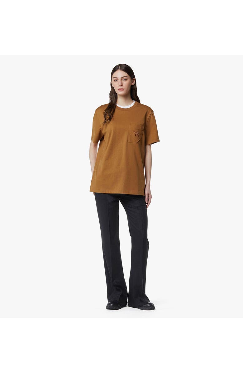 MCM Essential Logo Pocket T-Shirt in Organic Cotton, Alternate, color,