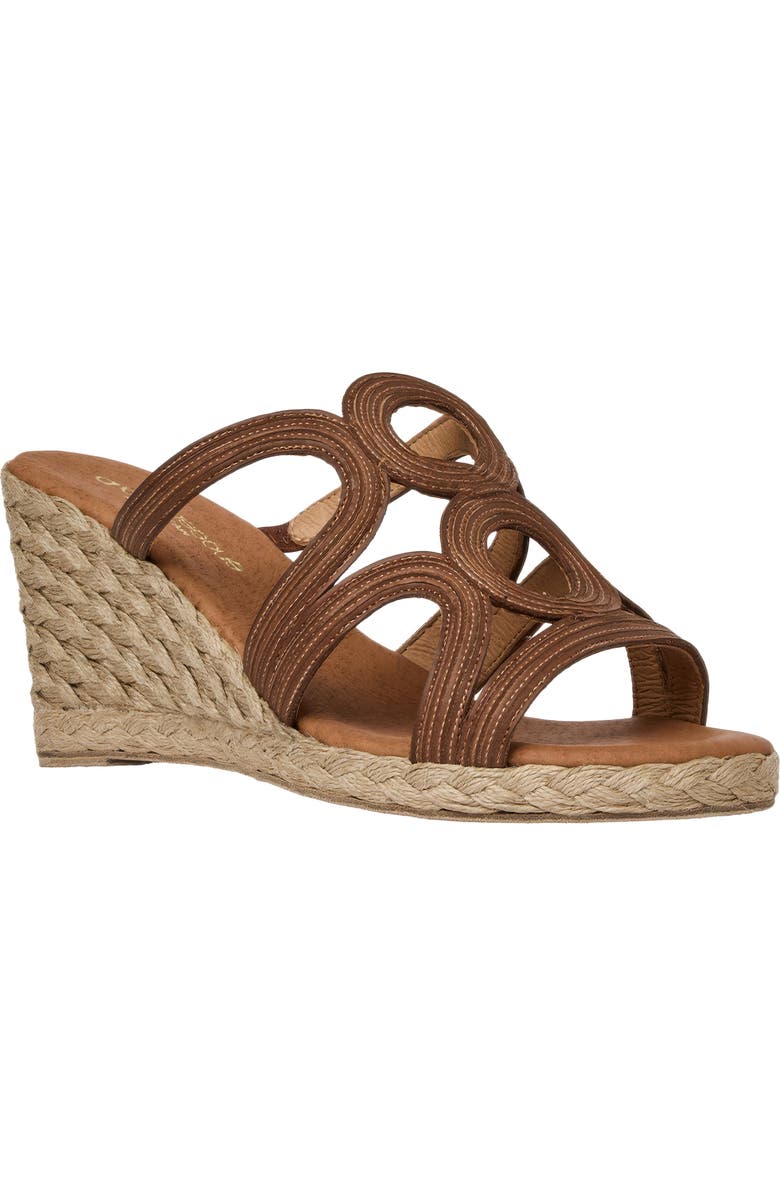André Assous Neena Espadrille Wedge Sandal, Main, color, Cognac
