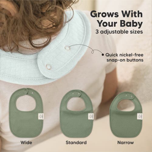 Keababies 8-pack Quin Drool Bibs In Eclipse
