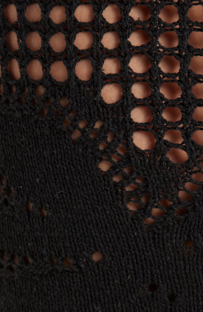 Maaji Ginger Garden Tano Sheer Cover-Up Skirt, Alternate, color, Black