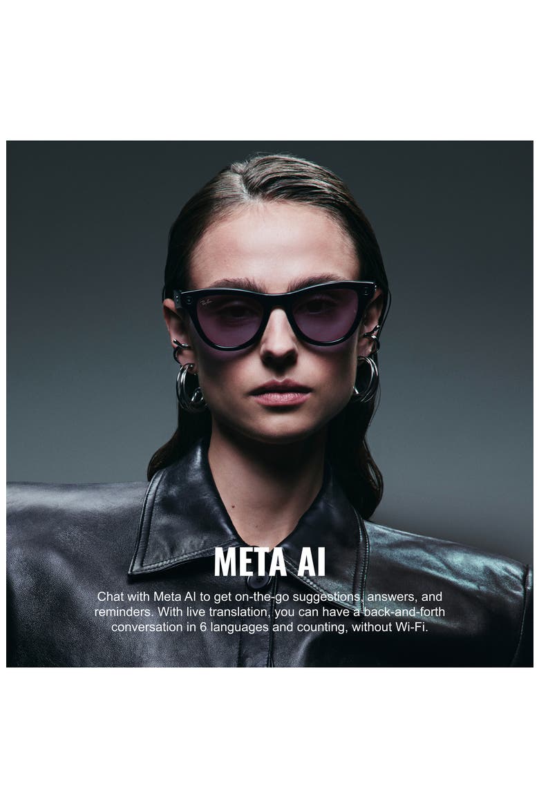 Meta Skyler Gen 2 AI Glasses, Alternate, color, SHINY BLACK / GREEN
