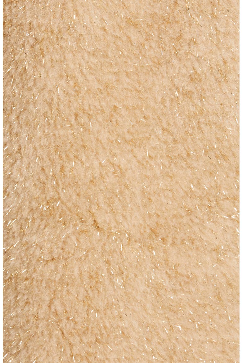 Park Metallic Faux Fur Teddy Bear Coat, Alternate, color, ALBINO