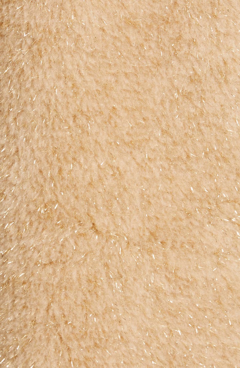 Max Mara Park Metallic Faux Fur Teddy Bear Coat, Alternate, color,