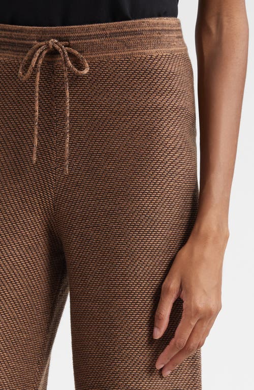 L'agence Freyja Loop Knit Drawstring Pants In Brown