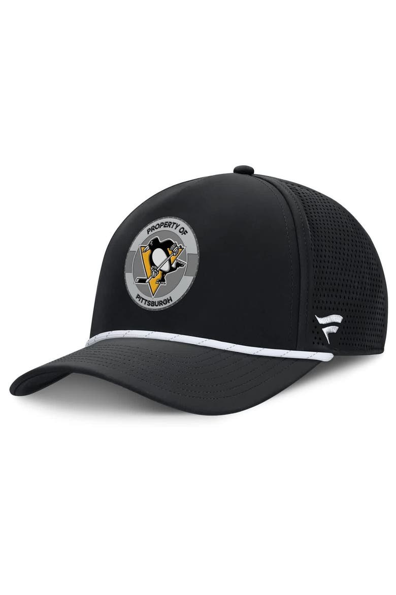 Men's Fanatics Black Pittsburgh Penguins Authentic Pro Rink Adjustable Hat, Main, color, Black