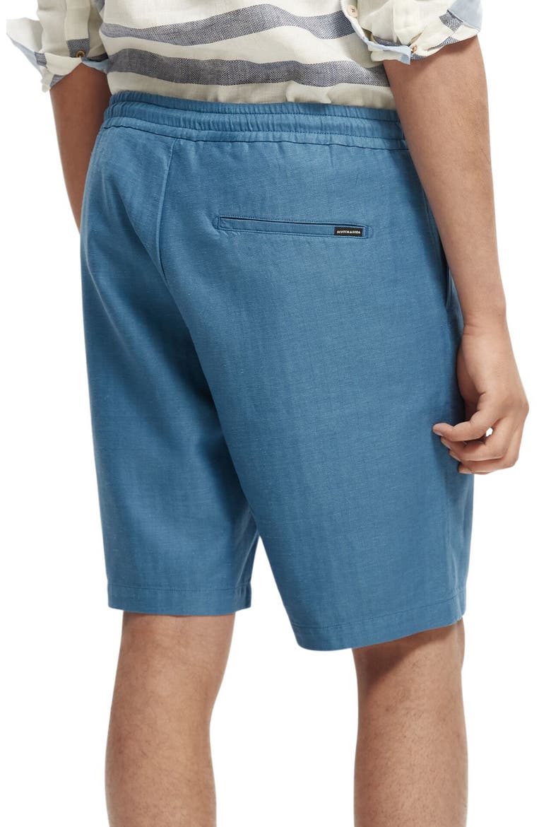 Fave Organic Cotton & Linen Beach Shorts, Alternate, color, STEEL MELANGE