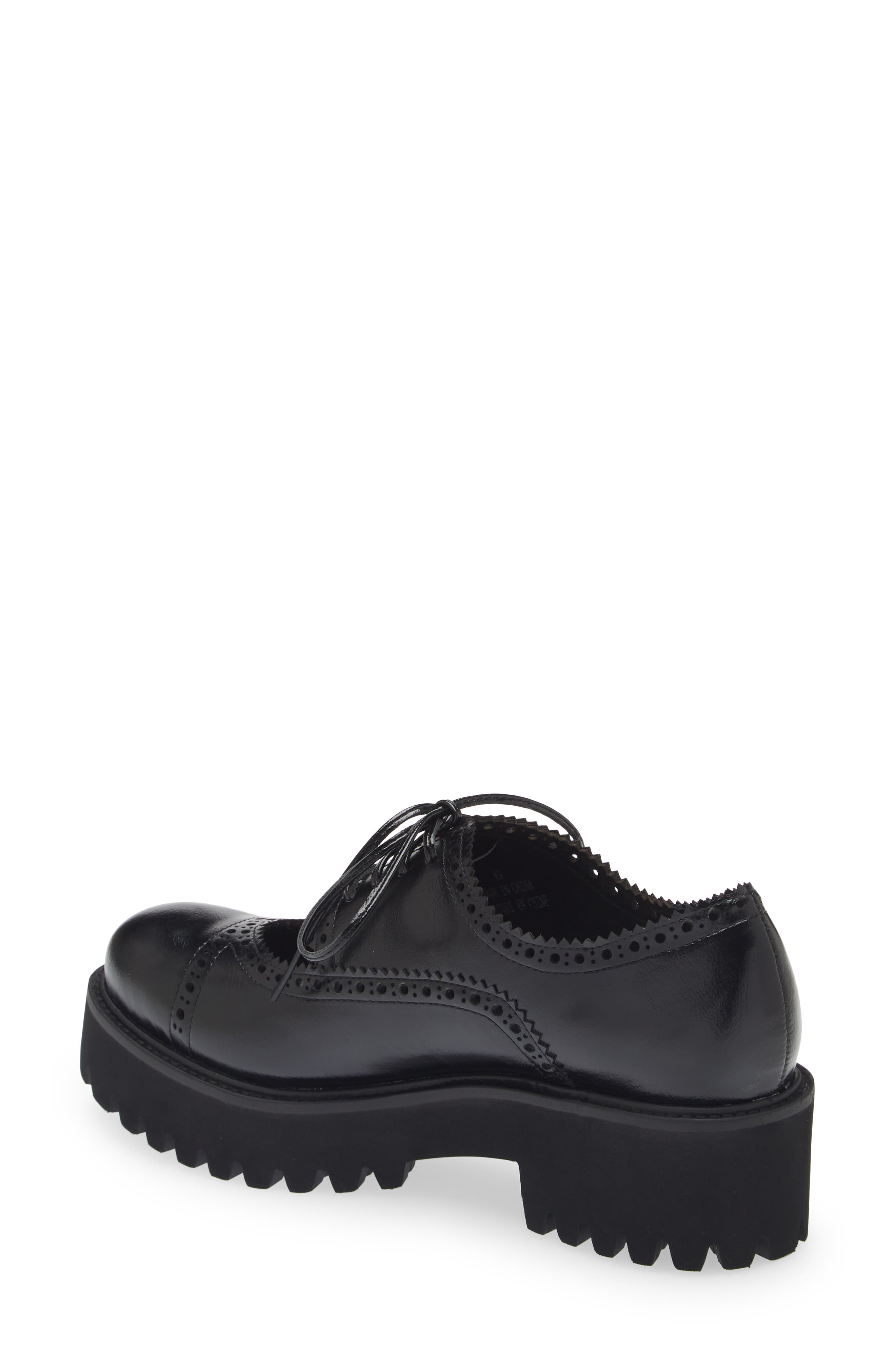 Jeffrey Campbell Realistic Cutout Platform Oxford, Alternate, color, Black