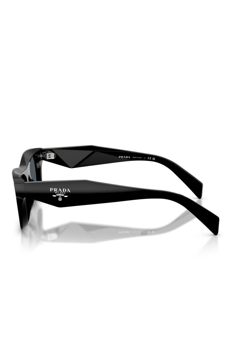 53mm Pillow Sunglasses, Alternate, color, BLACK / DARK GREY