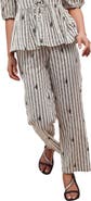 NEXT Embroidered Cotton Blend Drawstring Pants