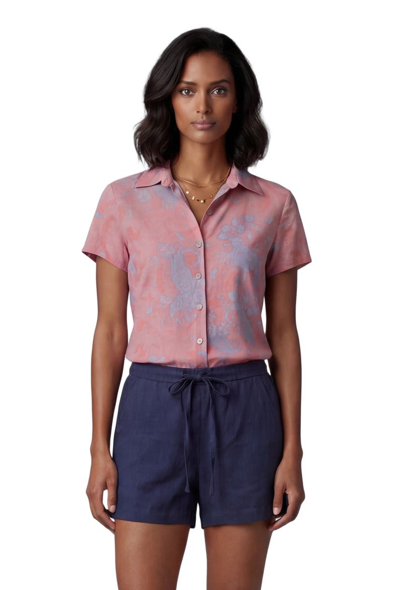 Paisley Explosion Womens Printed Shirt, Main, color, PAISLEY EXPLOSION CORAL