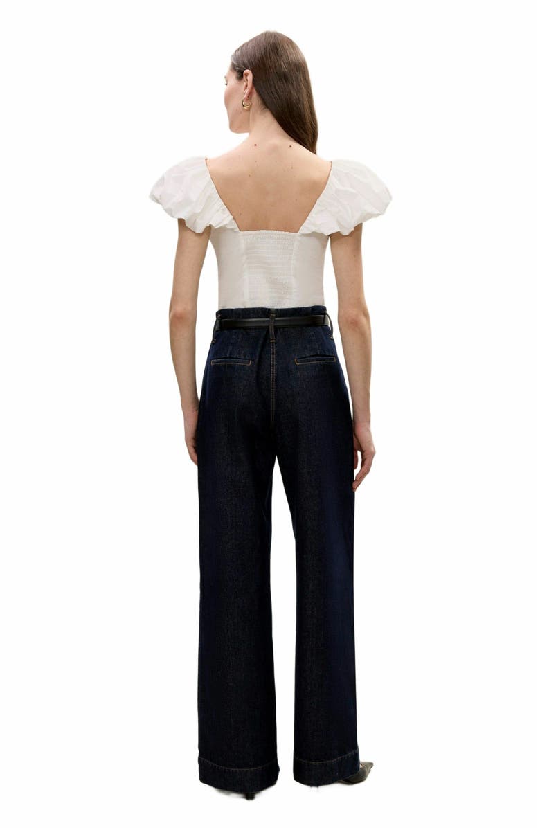 Rebecca Taylor Yara Poplin Top, Alternate, color, Milk