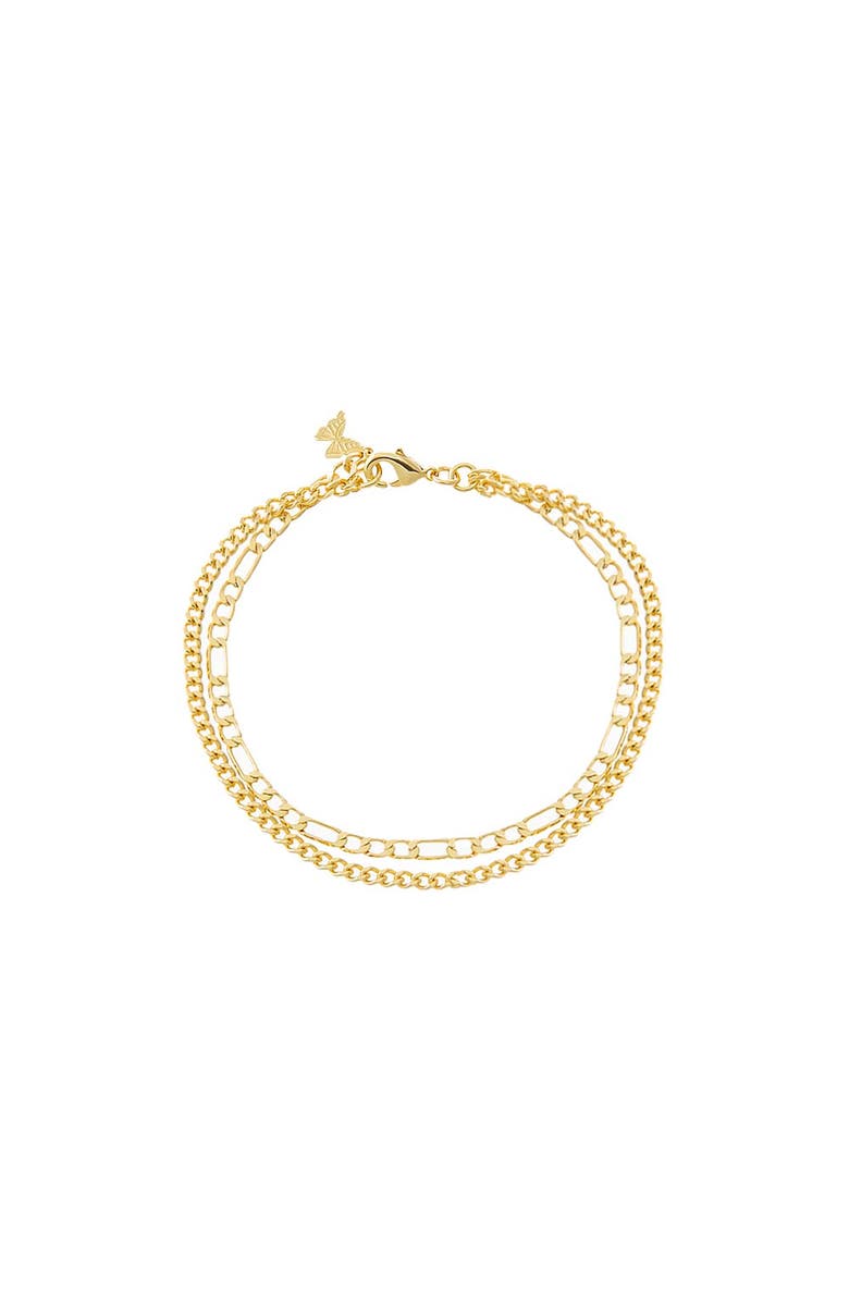 BY ADINA EDEN Two In One Chunky Double Chain Bracelet, Main, color, Gold
