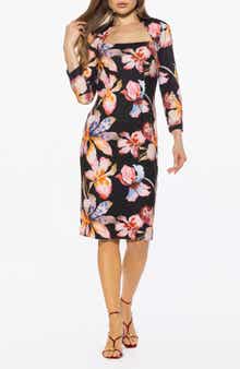 Alexia Admor Marais Neck Midi Sheath Dress