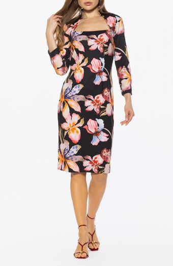 Marais Neck Midi Sheath Dress