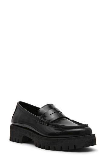 Steve Madden Langsten Platform Penny Loafer in Black Box at Nordstrom Rack, Size 11