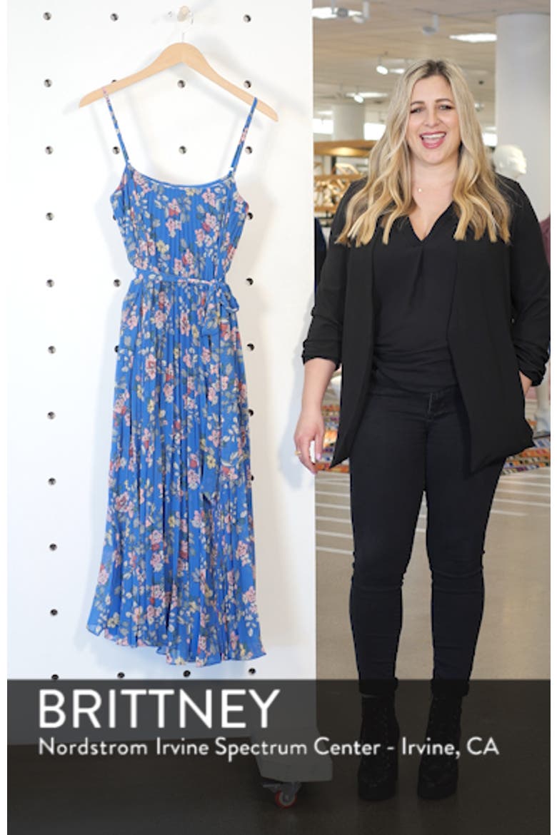 ML Monique Lhuilier Floral Chiffon Midi Dress video