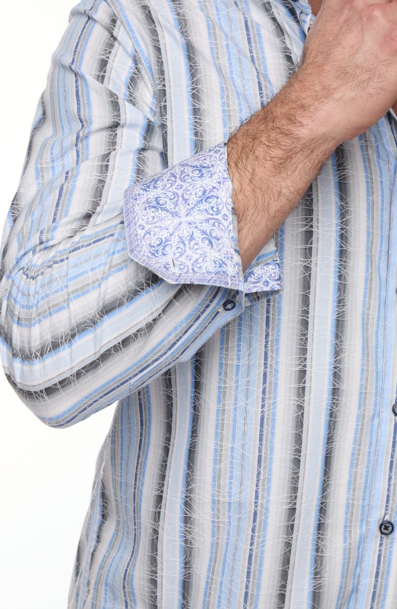 Robert Graham Drakeswood Stripe Classic Fit Stretch Button-Up Shirt, Alternate, color, 
