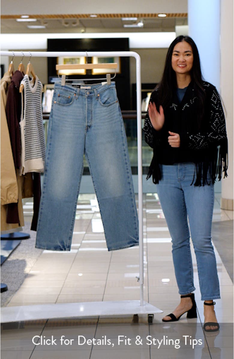 Ribcage High Waist Ankle Straight Leg Jeans, sales video thumbnail