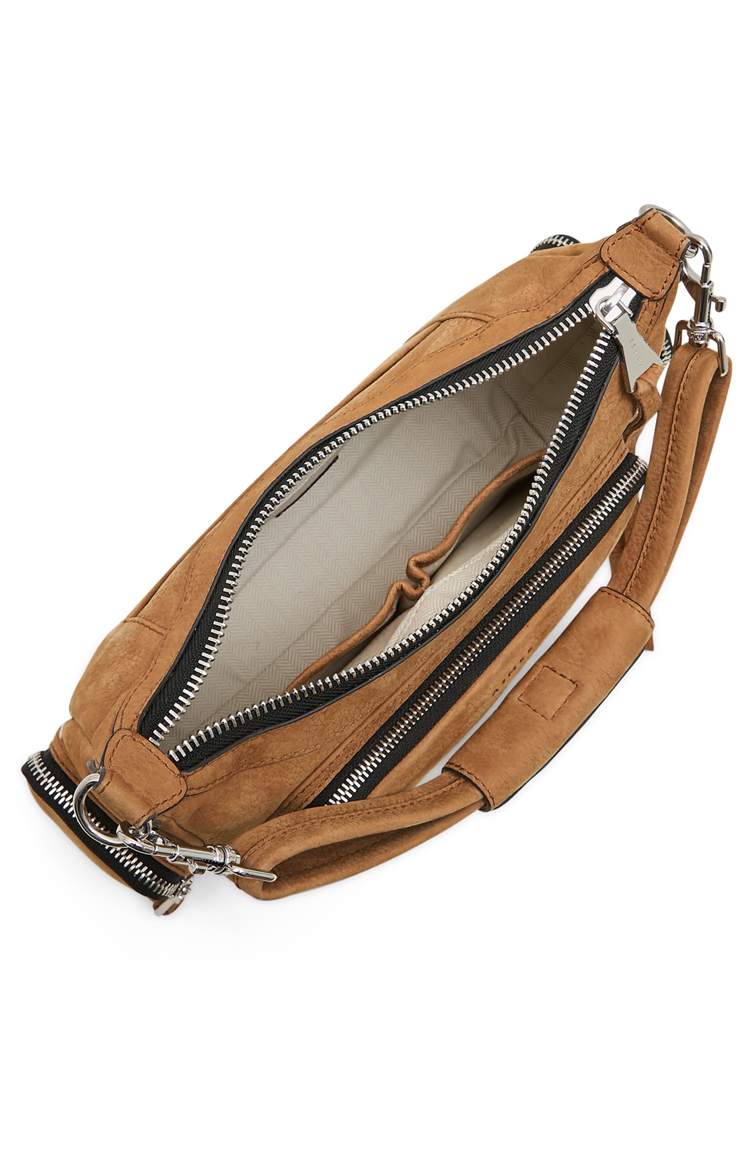 Away We Go Suede Shoulder Bag, Alternate, color, LATTE NUBUCK