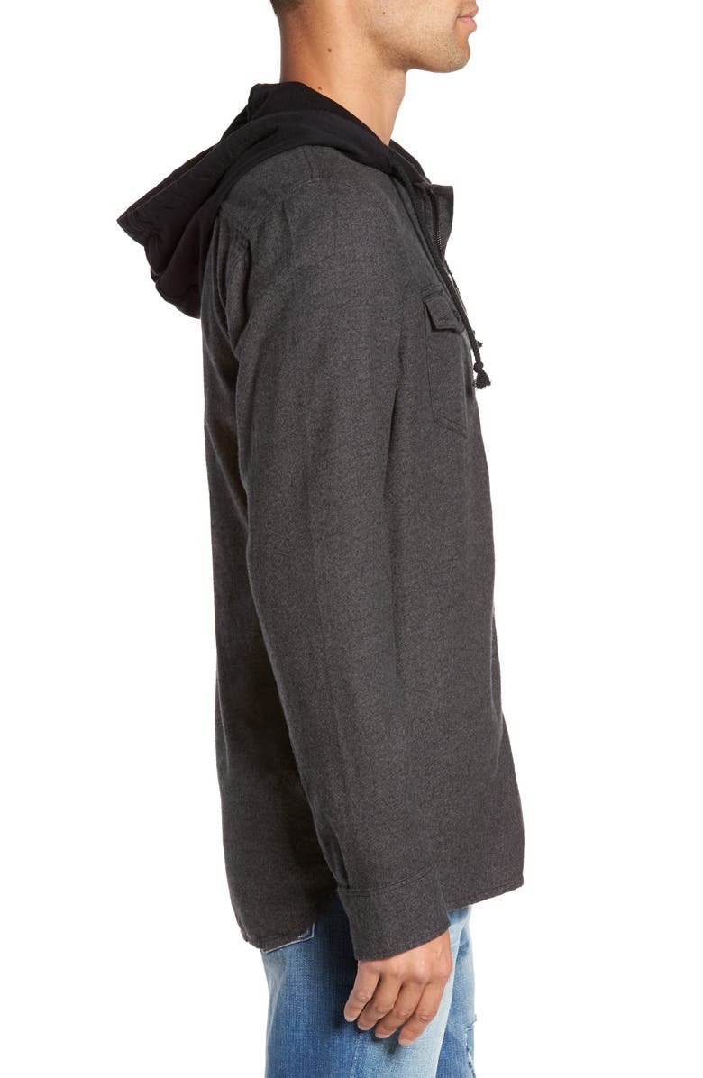 Vans Never Mind Hooded Zip Shirt Jacket, Alternate, color,