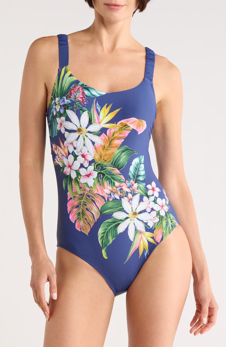 JANTZEN Jolie One-Piece Swimsuit, Main, color, Pantheon Blue