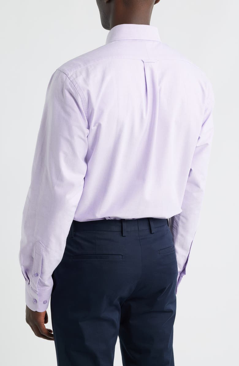Roffe Accessories Eagle Regular Fit Solid Cotton Button-Down Oxford Shirt, Alternate, color, Lilac