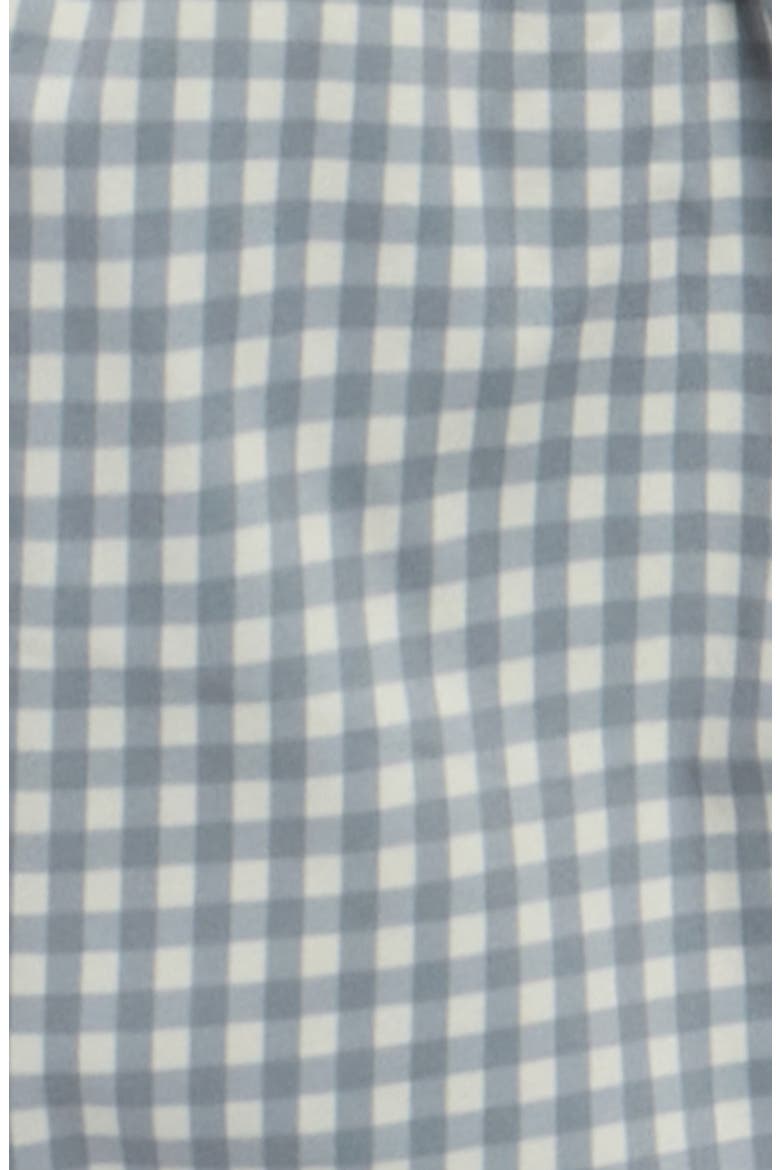 Gingham Print UPF 50+ Swim Trunks, Alternate, color, OCEAN