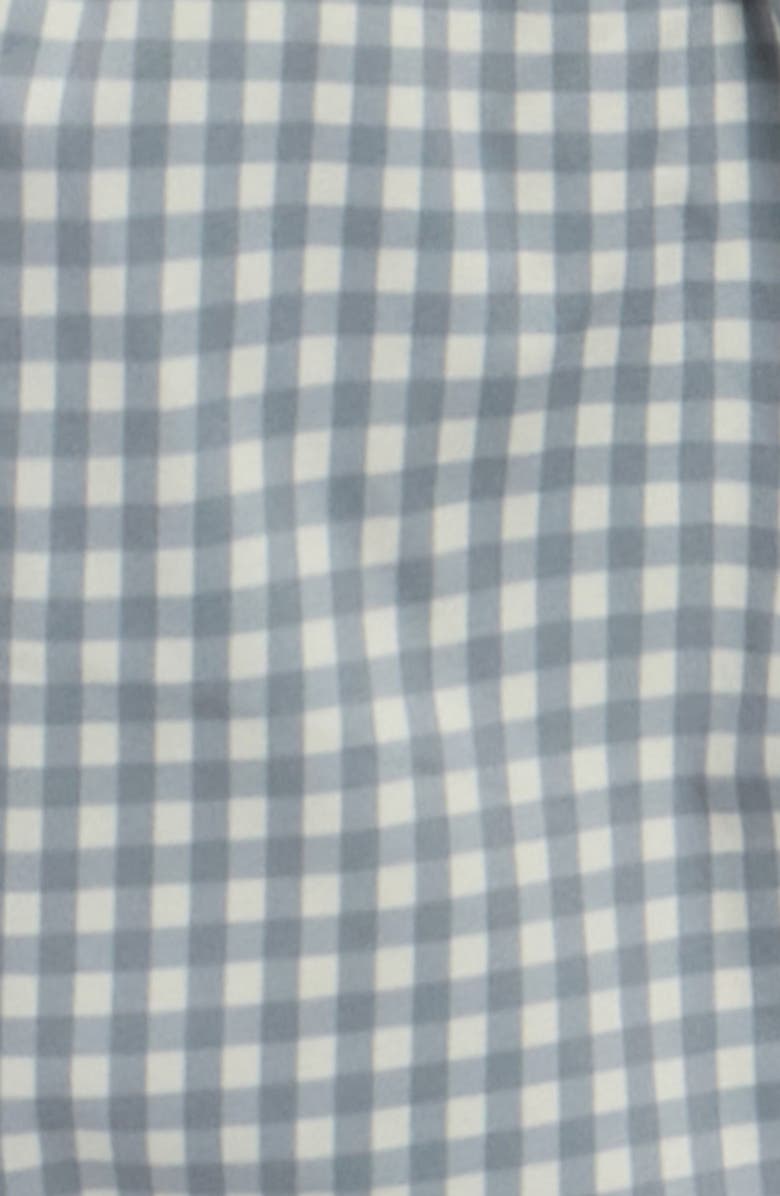 QUINCY MAE Gingham Print UPF 50+ Swim Trunks, Alternate, color, Ocean